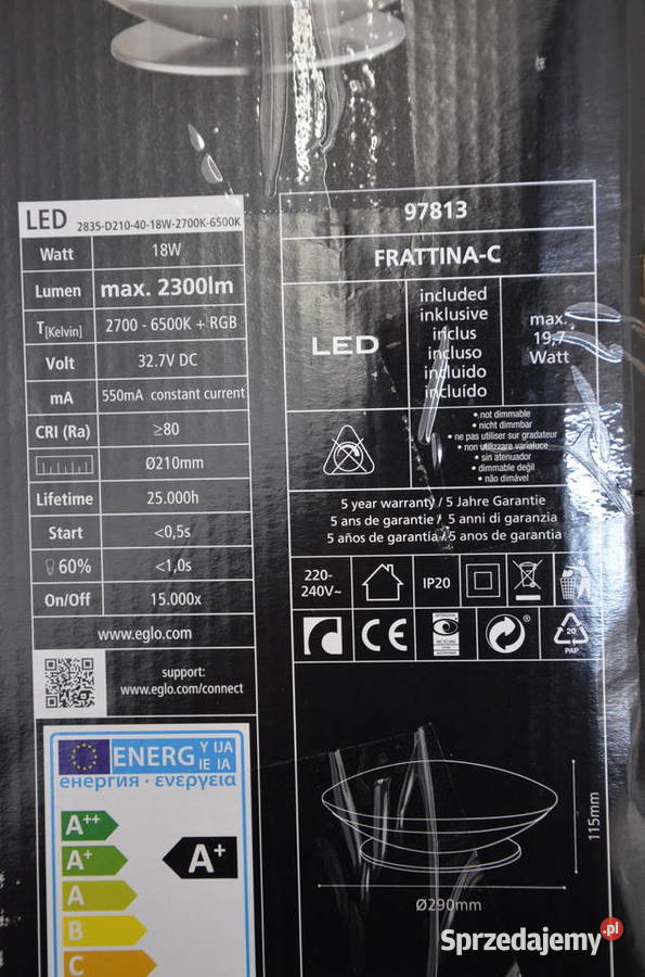 lampa stołowa EGLO z bluetooth sterowana Zamość