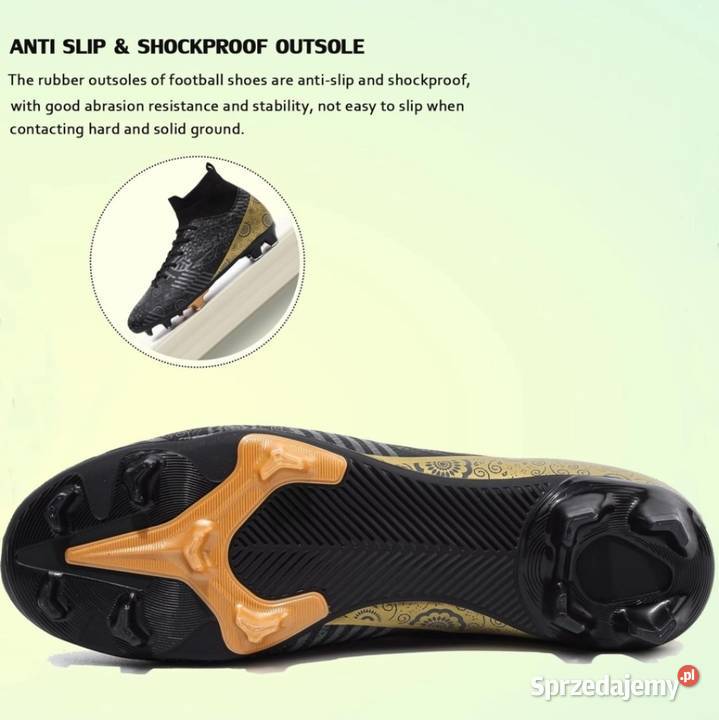 Buty piłkarskieKorkiLanki Męskie Czarnedo gry na Domaszczyn