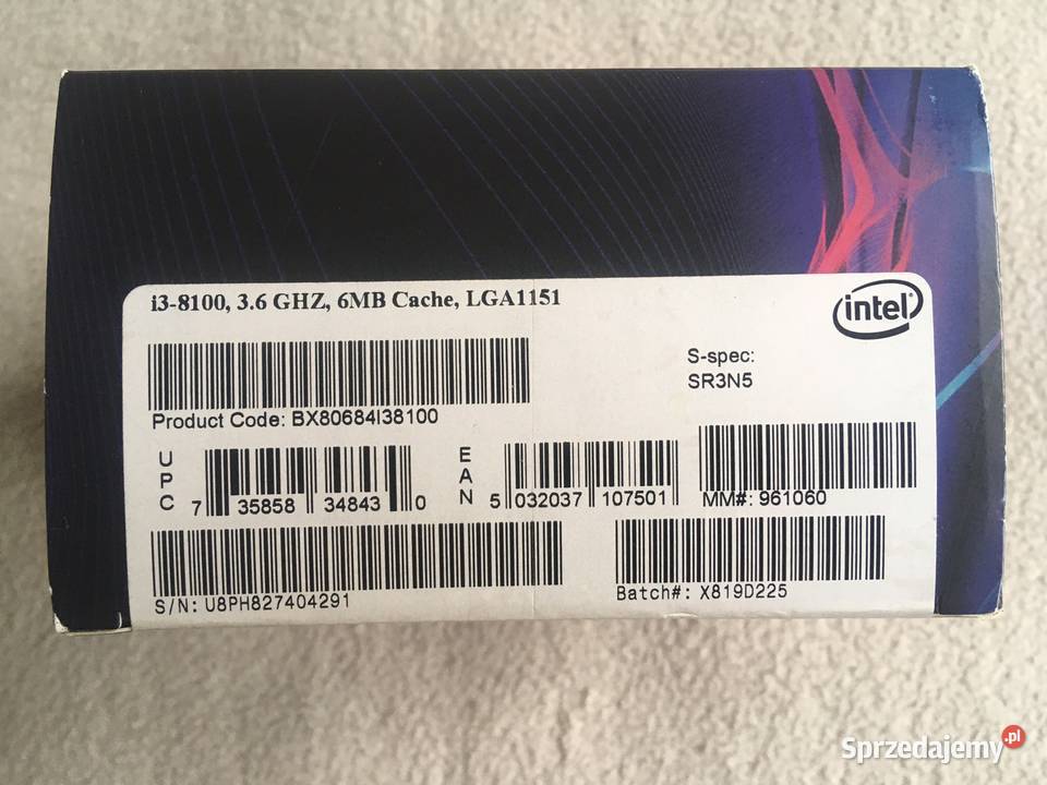 Procesor Intel Core I3 8100 36 GHz sprzedam
