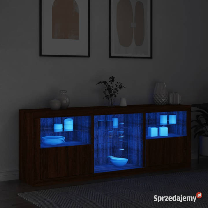 Szafka z oświetleniem LED brązowy dąb 1815x37x67 Warszawa