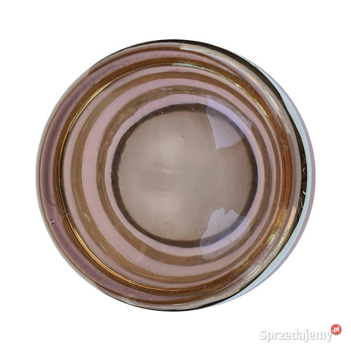 Duży wazon złocony Bohemia Czechosłowacja lata