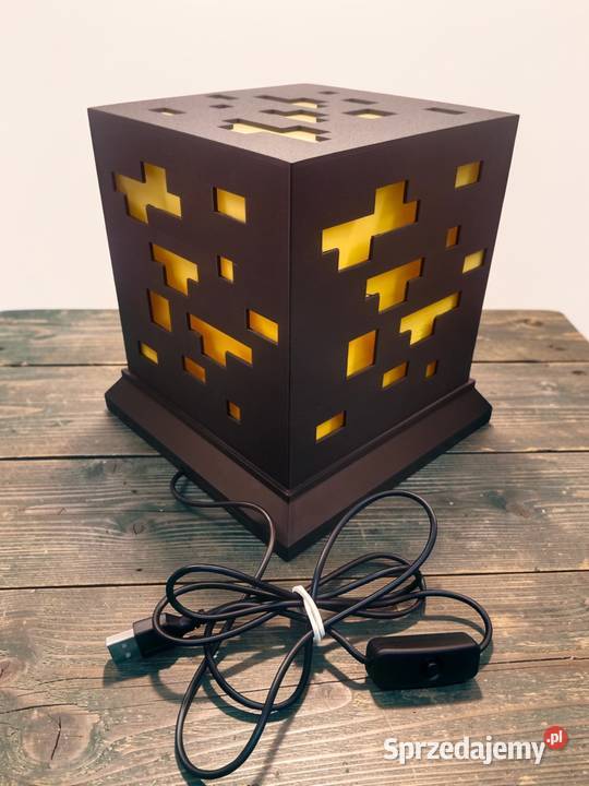 Minecraft Lampka Nocna LED Dekoracja Stojąca 3D lubuskie