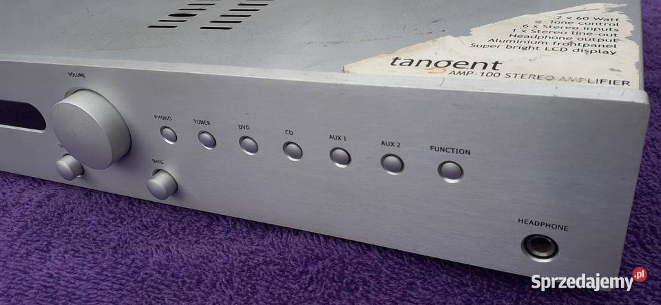 Wzmacniacz Tanqent 2x60W wyświetlacz LCD6 wejść2 Tuszkowo