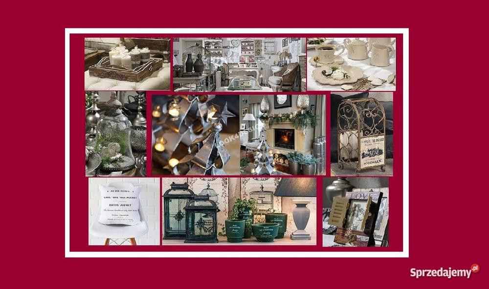 ZEGAR STOJĄCY BIAŁY SHABBY CHIC BELLDECO stołowy łódzkie