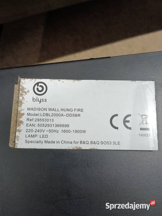 kominek elektryczny model LDBL 2000A DD58R mazowieckie Seroczyn