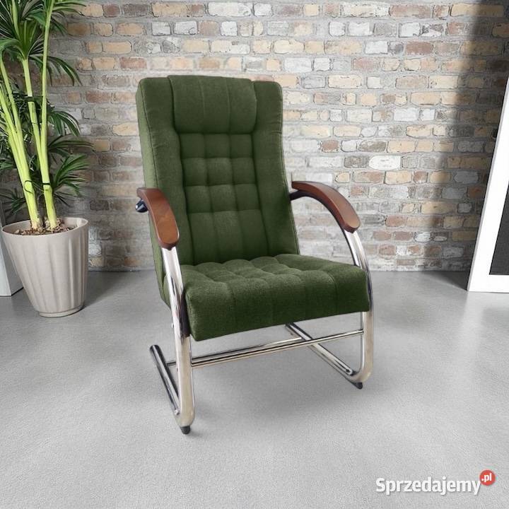 Fotel finka pikowany na metalowym stelażu różne Tarchały Małe