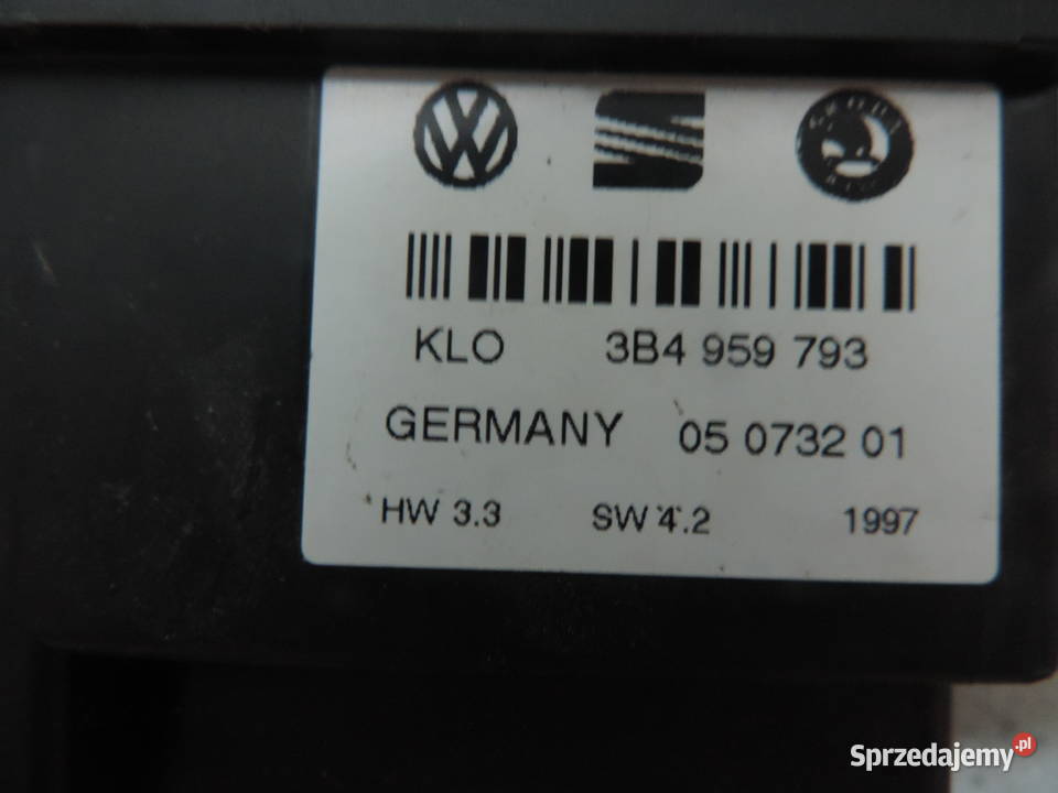 VW PASSAT B5 PRZEŁĄCZNIK SZYB 3B4959793 Wyposażenie wnętrza Nowy Sącz
