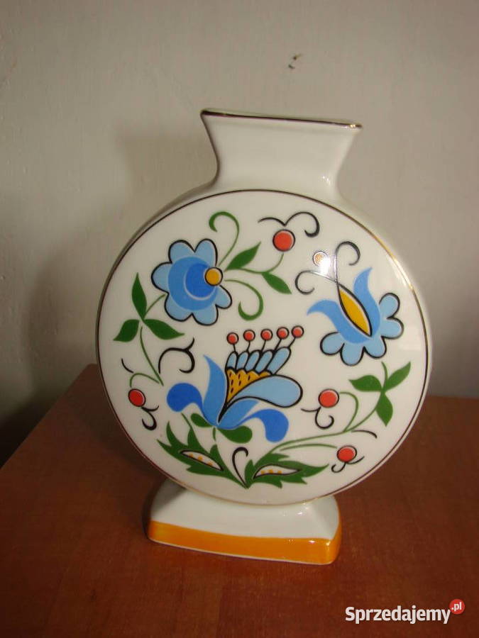 Lubiana wzór kaszubski wazonik PRL pomorskie Pruszcz Gdański