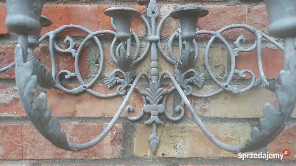 Świecznik metalowy wiszący na scianę 8 świec 688 zachodniopomorskie Gawroniec