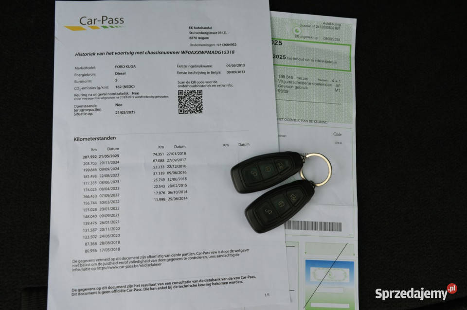Ford Kuga 20 TDCi Automat 4x4 Serwis Navi nawigacja Kuga lubelskie Hrubieszów