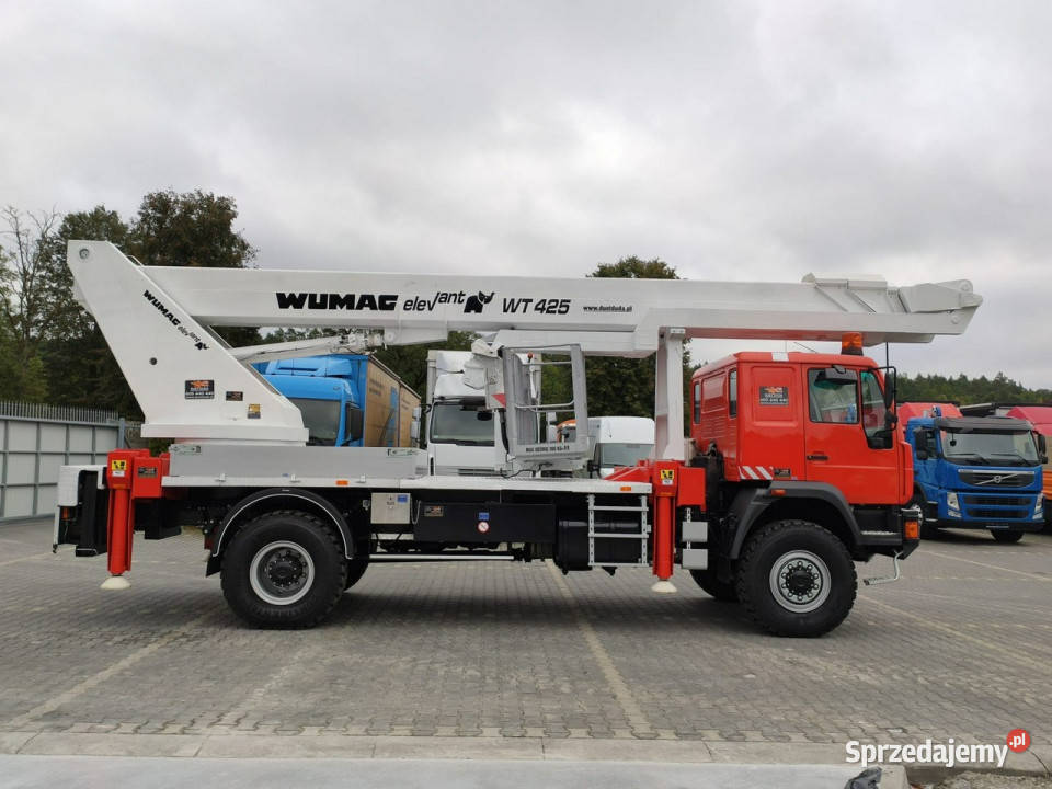 MAN 18284 4x4 Zwyżka WUMAG WT 425 Podnośnik Rok produkcji 2001 Widełki
