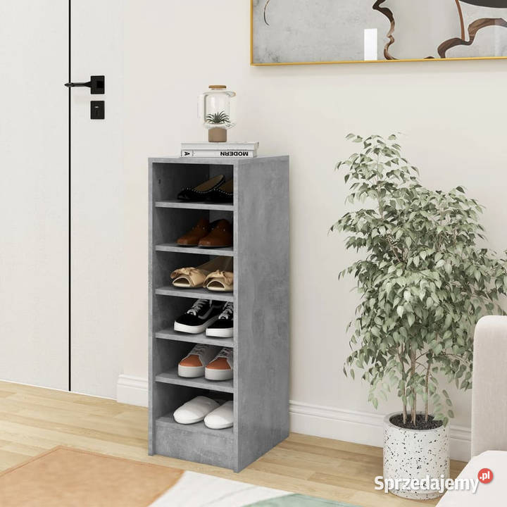 Szafka na buty szarość betonu 315x35x90 WM809003 Warszawa