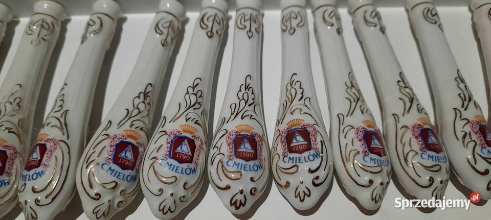 Porcelanowe uchwyty do sztućców Ćmielów 37 k55 Warszawa sprzedam