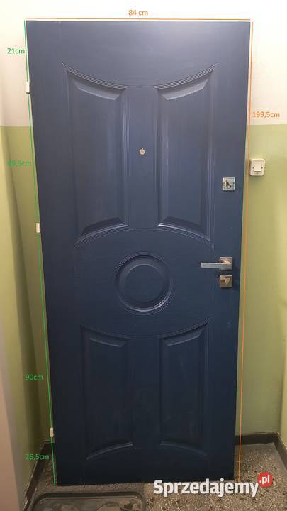 Drzwi wejściowe wewnętrzne 80 z zamkami Gerda Wrocław sprzedam