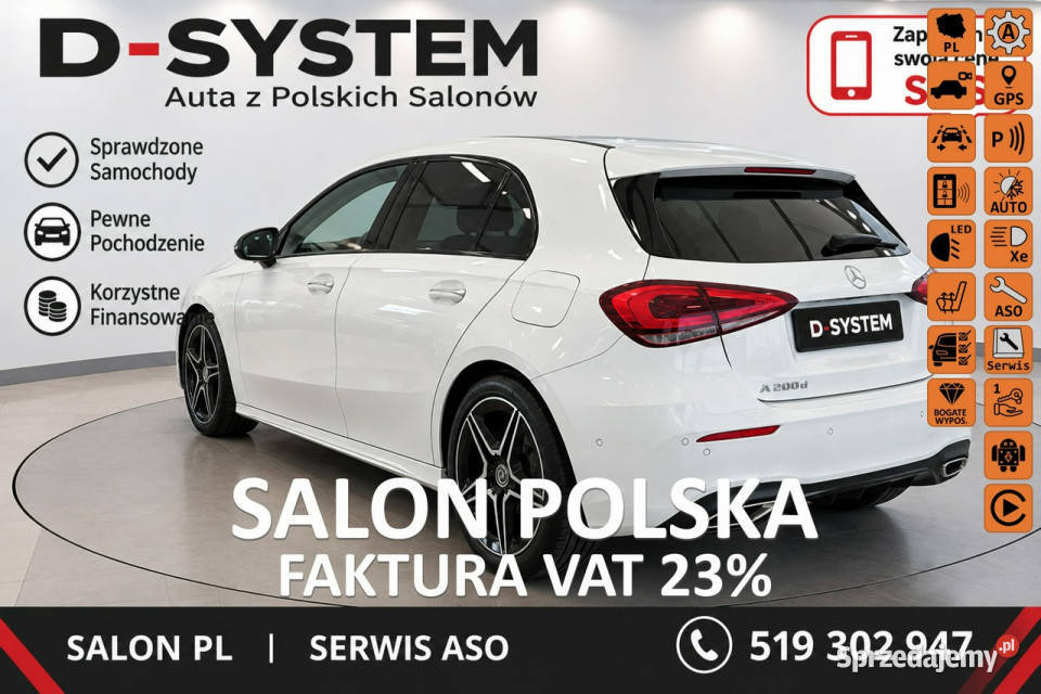 Mercedes A 200 22 Automat Salon Polska Białystok