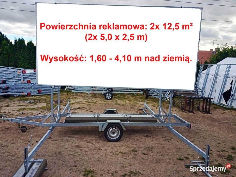 Nietypowa Wysoka Przyczepa Reklamowa 2x 50 x 25 Rok produkcji 2025 Gdańsk
