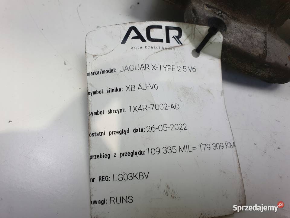 ROZRUSZNIK Jaguar XType 25 V6 1X4UAA Układ elektryczny silnika Rudka