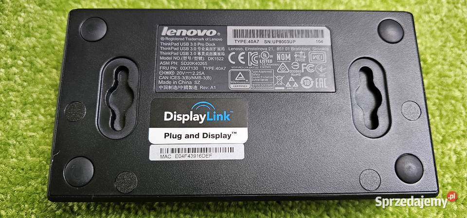 Stacja dokująca Lenovo 40A7 Latoszyn sprzedam
