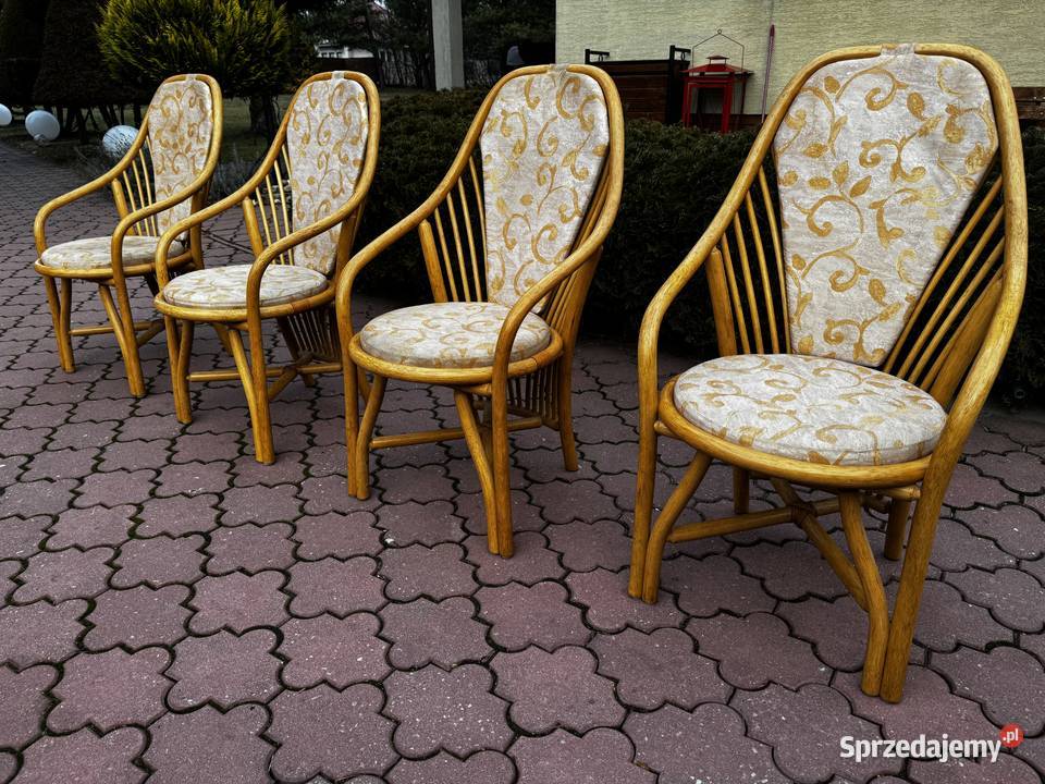 Krzesła rattanowe fotele do stołu rattan ogród mazowieckie Garwolin