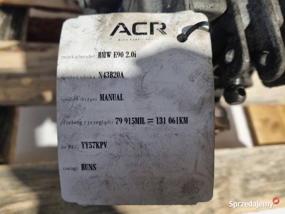 SKRZYNIA BIEGÓW BMW E87 E90 E91 20 B N46 CBL lubelskie Chełm