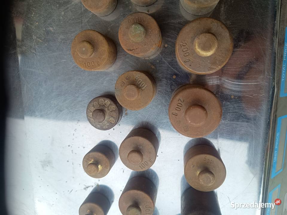 Waga odważniki mosiężne Leśna