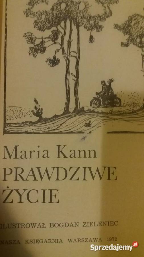Prawdziwe życie Kann stare ładne książki Warszawa