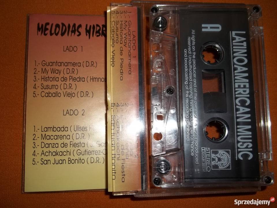 Kaseta magnetofonowaMuzyka Latynoska Muzyka Łódź sprzedam