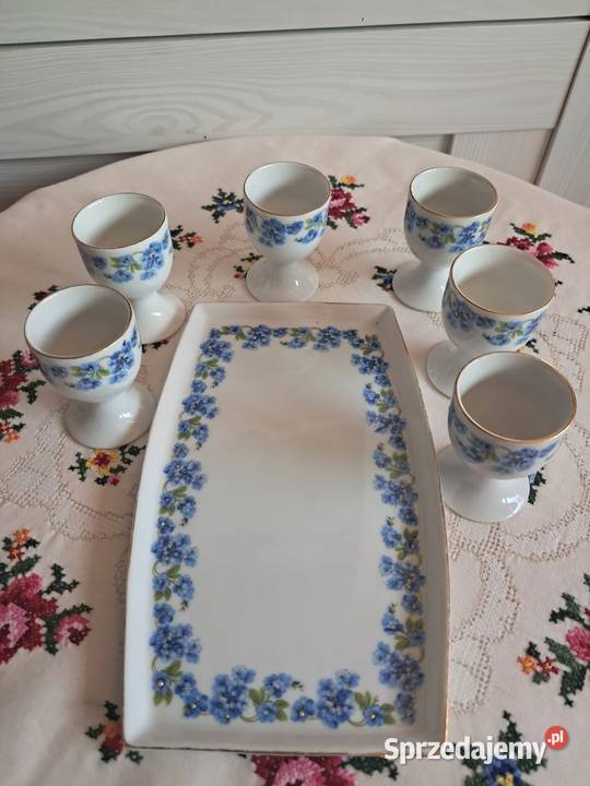 Jajcarki 6 z paterką motyw niezapominajki Skwierzyna sprzedam