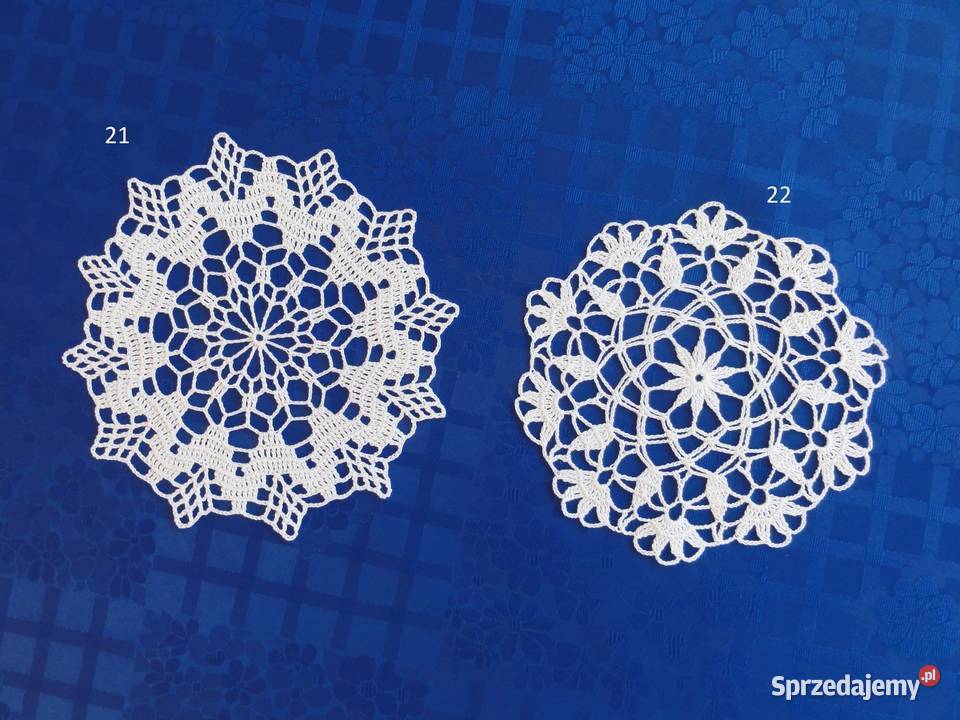 Serwetki różne robione szydełkiem na szydełku Lublin