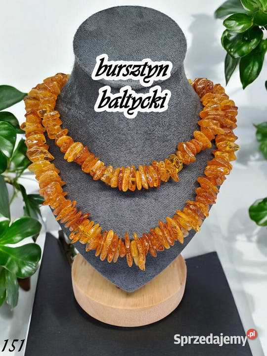 Naszyjnik kolia korale z bursztynu bursztyn Warszawa