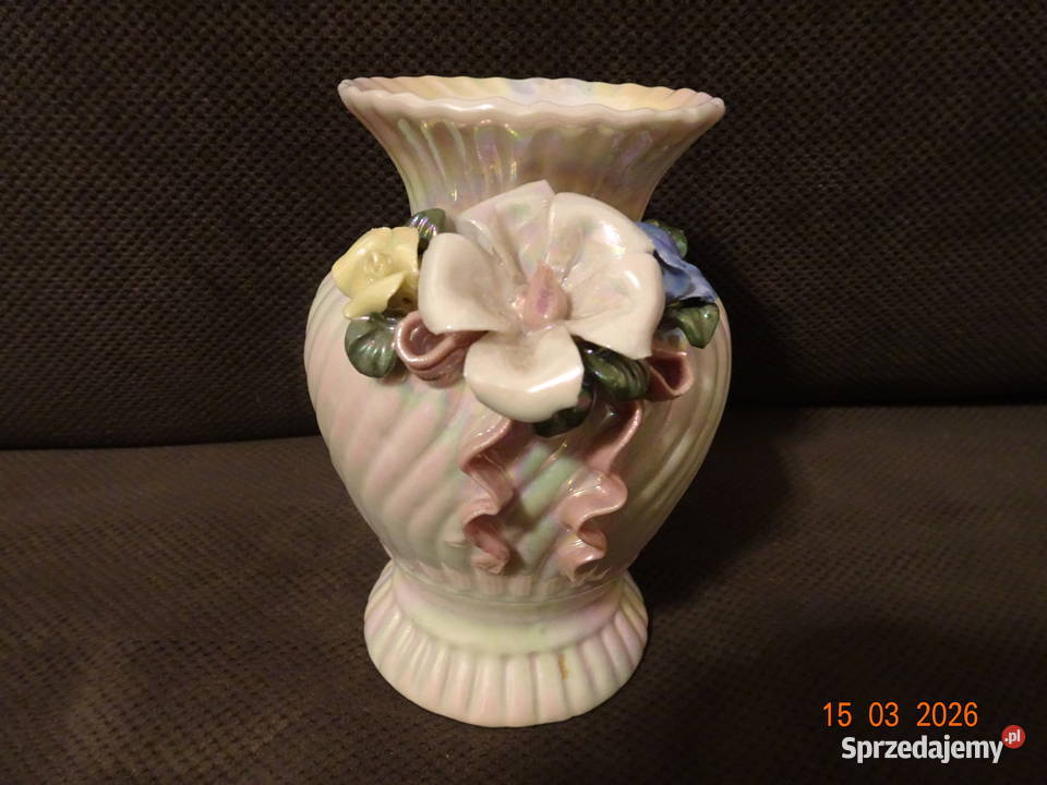 wazon ceramiczny perłowy lata 90te mazowieckie Warszawa sprzedam