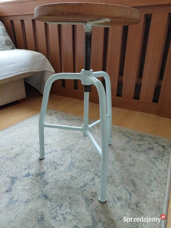 Taboret Stołek medyczny obrotowy PRL Łódź