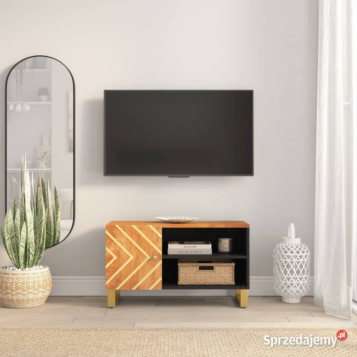 Szafka pod TV brązowoczarna 80x315x46 lite Warszawa