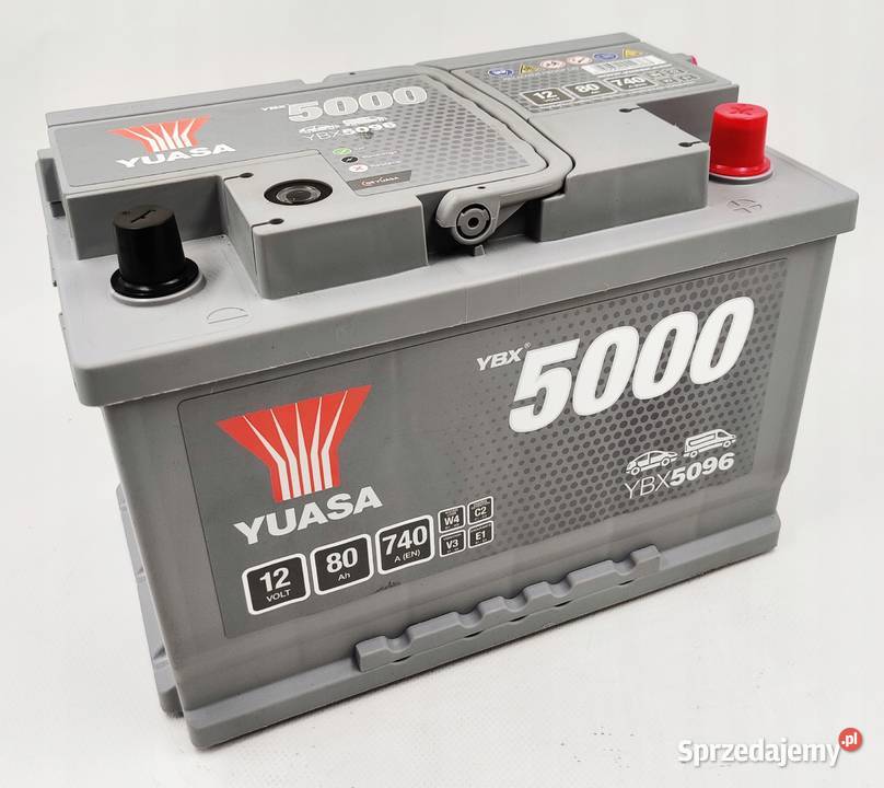 Akumulator Yuasa Silver 12V 80Ah 740A Prawy Plus Akumulatory dolnośląskie Lubin