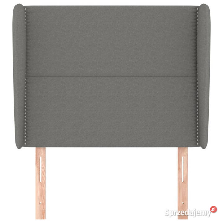 Zagłówek uszak ciemnoszary 83x23x118128 tkanina mazowieckie