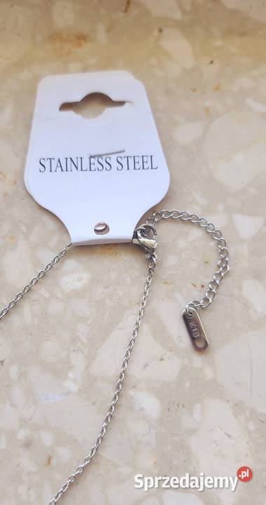Nowy wisiorek łańcuszek z sercami stal