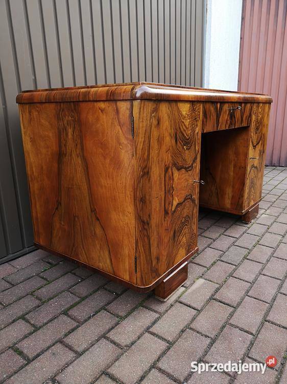 Biurko ARTDECO Orzech Zgrabne Stare Antyk Meble Antyki, Sztuka, Kolekcje Swarzędz