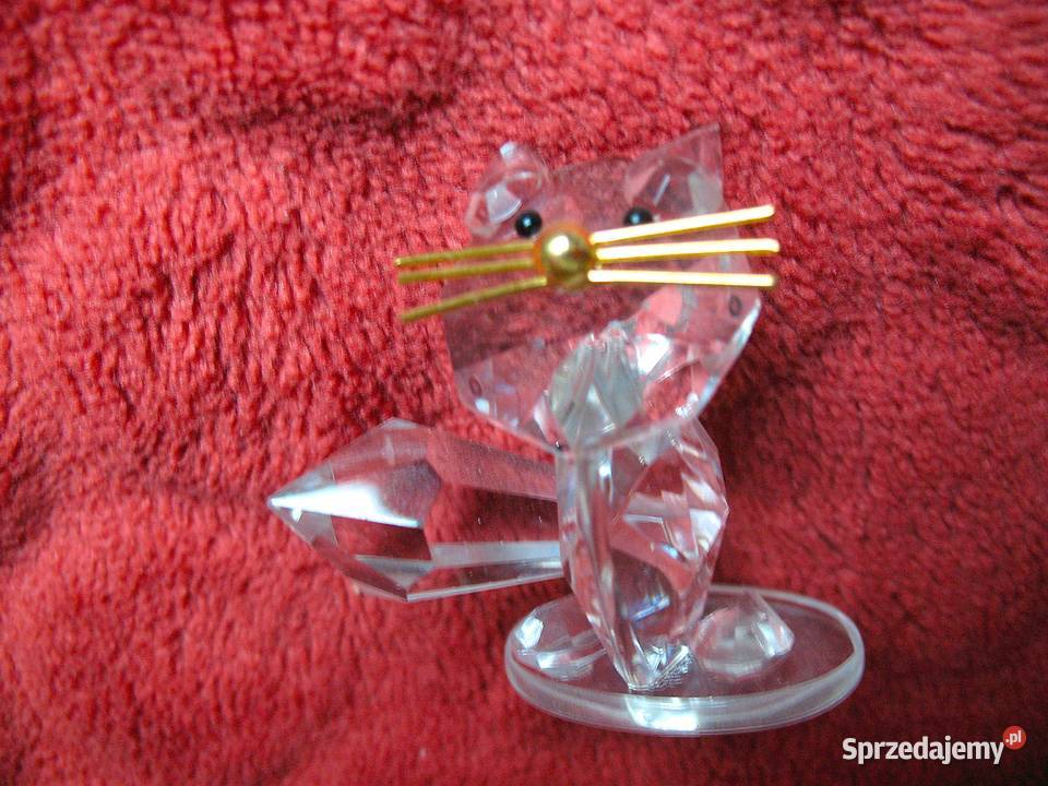 Kot szkło szlifowane kryształowe figurka 45 x 4 Siedlce