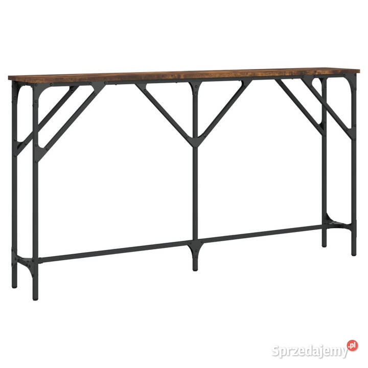 Stolik konsolowy przydymiony dąb 140x23x75 Stoły