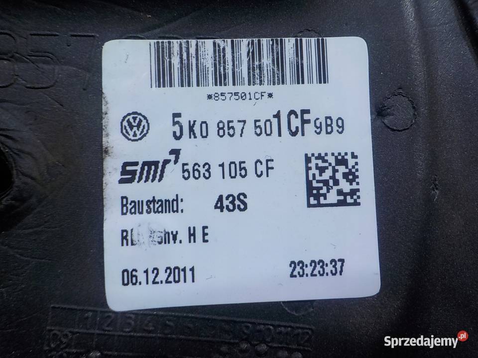 VW GOLF VI 12TSI 12r HB lusterko lewe Suków