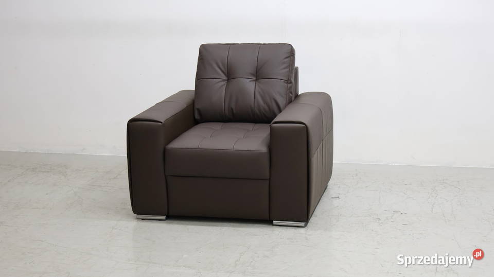 FOTEL SKÓRA naturalna 1006 brązowa skóra Madras 100cm Poznań