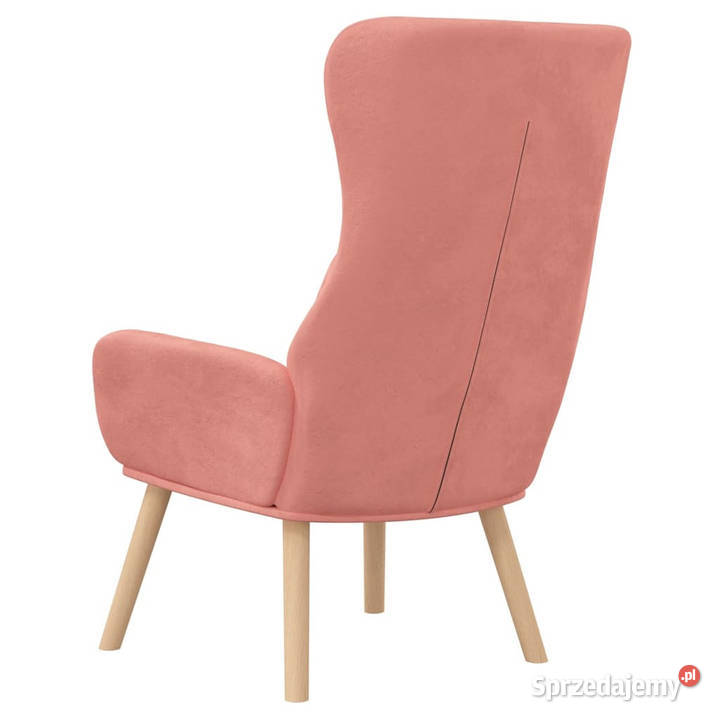 Fotel różowy obity aksamitem WM341355