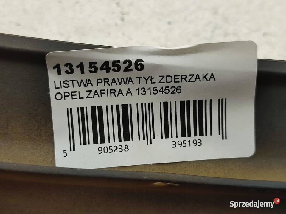 LISTWA PRAWA ZDERZAKA TYŁ OPEL ZAFIRA A 19992005 lubelskie sprzedam