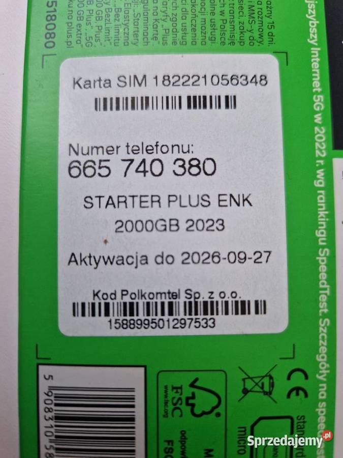 Karta Sim z łatwym numerem Wejherowo