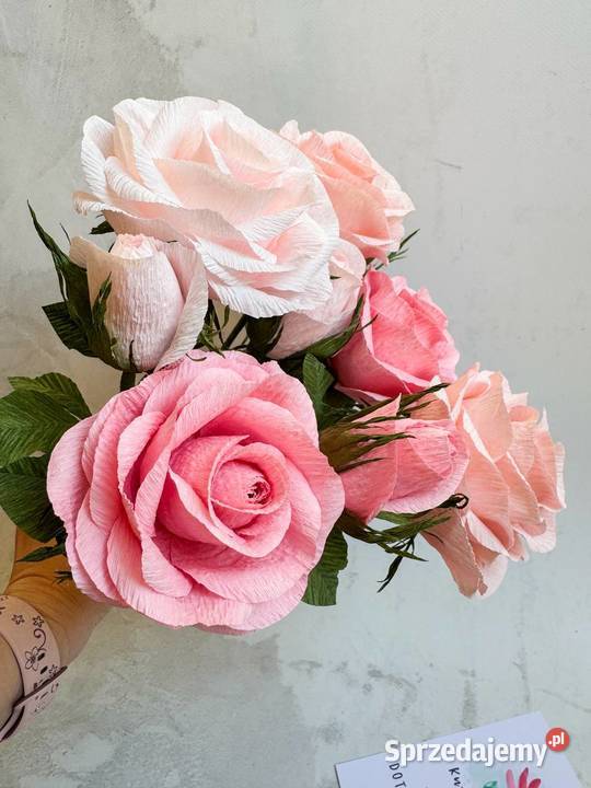 Róże z krepiny włoskiej do wnętrz Zielona Góra