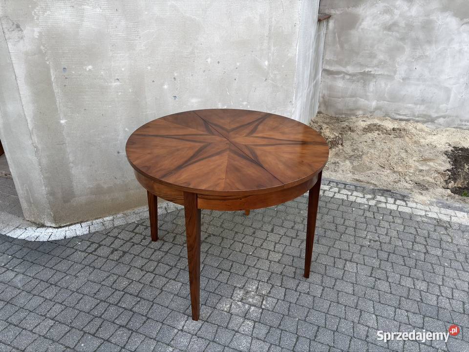 Stół Okrągły Orzech 100 Art Deco Antyk