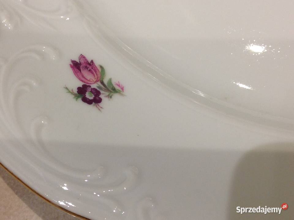 Duży Talerz Patera Pólmisek Porcelana WAŁBRZYCH Nowa Sól