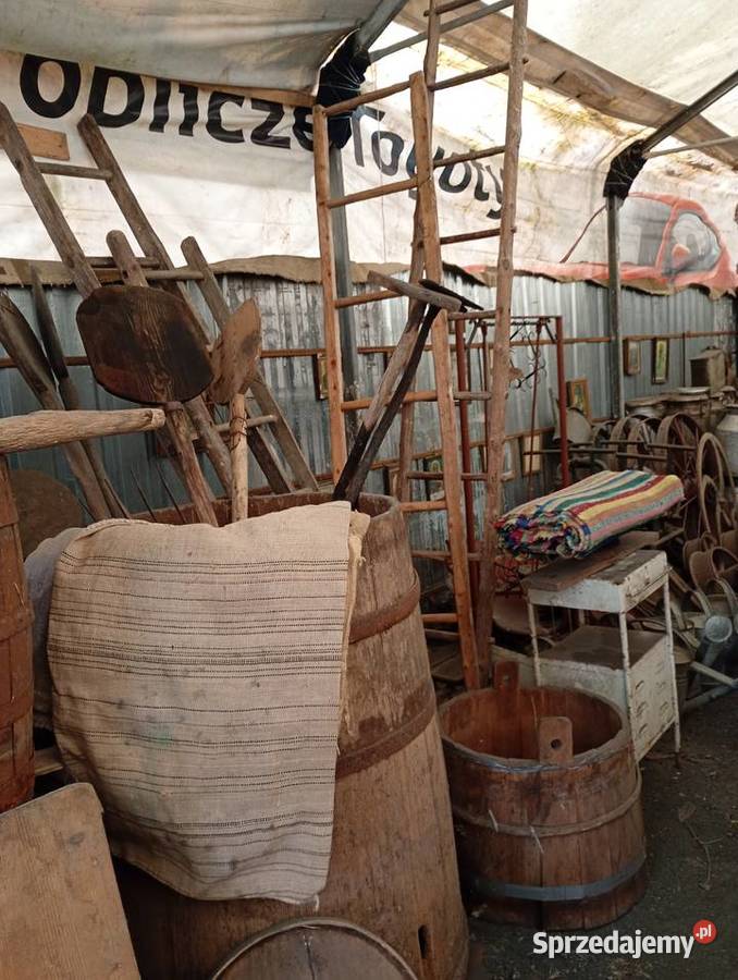 Starocie beczka niecka grabie drabina chodnik Mniszew sprzedam