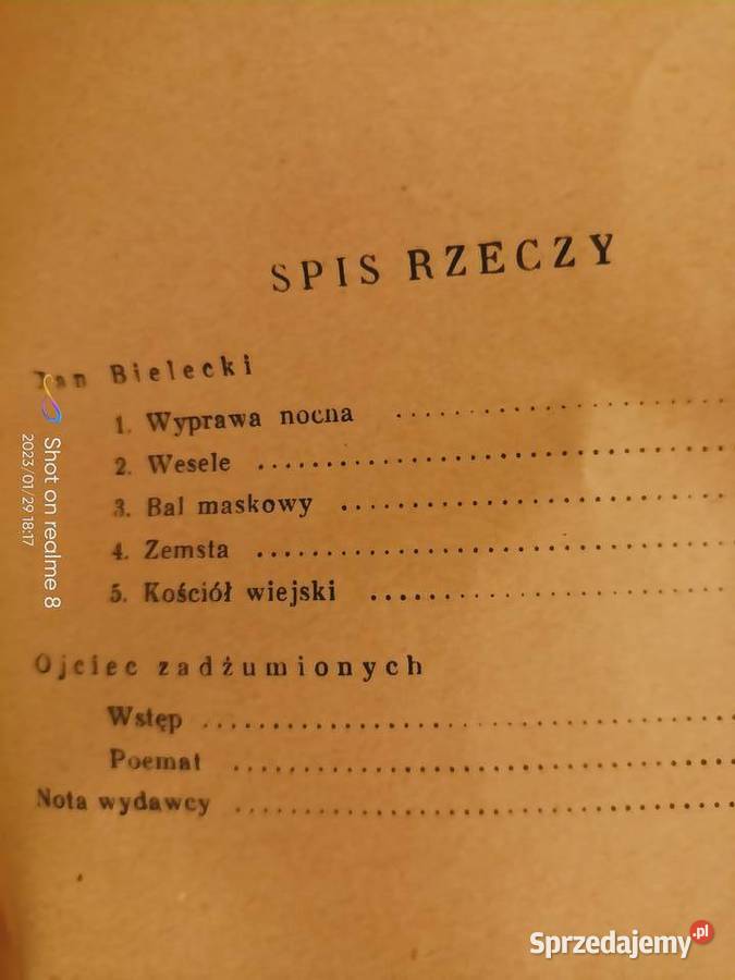 Jan Bielecki Ojciec zadżumionych księgarnia Proza i poezja Warszawa