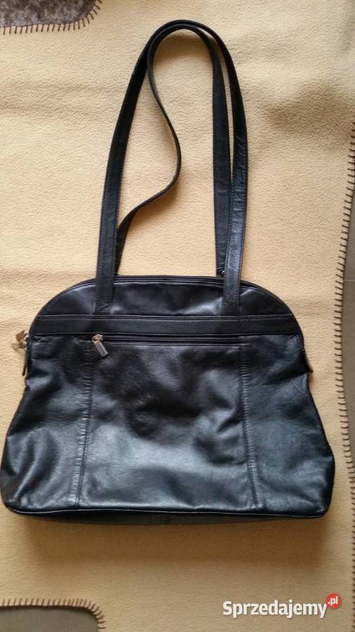 Czarna torba damska skora naturalna Puławy